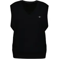 Gant Sweater "Strickpullover CLASSIC COTTON VEST", Herren, Gr. XL, schwarz, Obermaterial: 100% Baumwolle CO., Sweatshirts Sweater