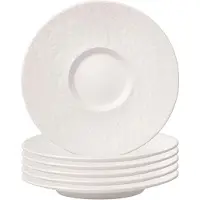 Villeroy & Boch Untertasse "Café au Lait Untertassen Manufacture Rock ø 17 cm 6er Set weiß"