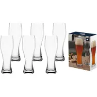 Leonardo Bierglas "Weizenbiergläser Taverna 500 ml 6er Set transparent"