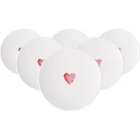 Villeroy & Boch Frühstücksteller "Frühstücksteller Sending Love With Love ø 21,2 cm 6er Set weiß-rot"