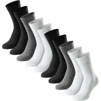 Schiesser Herren Socken, 10er Pack - "Bluebird", Baumwoll-Mix, uni/gemustert