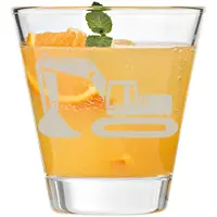 Luxentu Kinderbecher "Kinderbecher Bagger 215 ml transparent"
