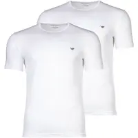 Emporio Armani T-Shirt "T-Shirt SOFT TOUCH BAMBOO VISCOSE 2er Pack", Herren, Gr. L, weiß, Obermaterial: 95% Viskose CV. 5% Elasthan EL., Shirts T-Shirt