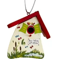 Vogelvilla , Nistkasten, handbemalt, wetterfest, Leben weiß