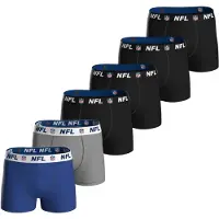 NFL Herren Boxershorts, 6er Pack - Shield 6Pack Boxers, Baumwoll-Stretch, Logobund