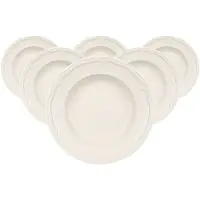 Villeroy & Boch Suppenteller "Suppenteller Manoir ø 22,8 cm 6er Set weiß"