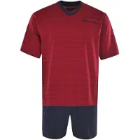 Hajo Schlafanzug "Pyjama", Herren, Gr. 3XL, rot, Obermaterial: 60% Baumwolle CO. 40% Polyester PES., Homewear-Sets Schlafanzug