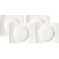 Villeroy & Boch Untertasse "Suppenuntertassen NewWave 18 x 15 cm 4er Set weiß"