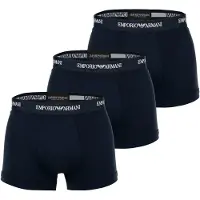 Emporio Armani für Herren. EM000259_AF14132 Set mit 3 marineblauen Boxershorts (L), Schwarz, Heimtextilien, Synthetisch