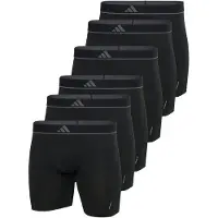 Adidas Herren Boxershorts, 6er Pack - Boxer Briefs, Active Micro Flex Eco, Logo, einfarbig