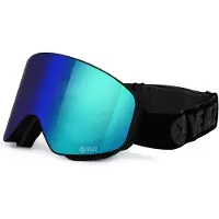 Yeaz Snowboardbrille "Magnet-Ski-Snowboardbrille grün verspiegelt/schwarz APEX"