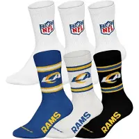 NFL Unisex Socken, 6er Pack - Teams, 6Pack Crew Socks, Football, Logo, Baumwollmischung