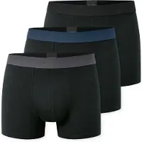 Schiesser Herren Boxershorts, 3er Pack - "95/5", Trunks, Cotton Stretch, Logobund