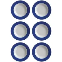 Ritzenhoff & Breker Suppenteller "Suppenteller Doppio ø 22 cm 6er Set", blau (indigo blau), Speiseteller, Suppenteller