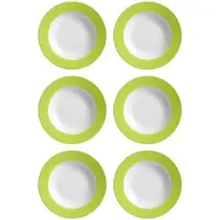 Ritzenhoff & Breker Suppenteller "Suppenteller Doppio ø 22 cm 6er Set", grün, Speiseteller, Suppenteller