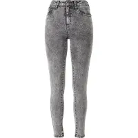 Urban Classics Damen Hose Ladies High Waist Skinny Jeans Black Heavy Acid Washed-28/32