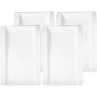 Villeroy & Boch Speiseteller "Gourmetteller NewWave 37 x 25 cm 4er Set weiß", weiß, Speiseteller, Speiseteller