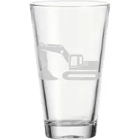 Luxentu Kinderbecher "Kinderbecher Bagger 300 ml transparent"