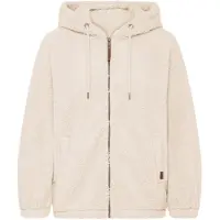 Oxmo Kapuzensweatjacke "Kapuzenfleecejacke OXBerina", Damen, Gr. M, beige (oatmeal), Obermaterial: 100% Polyester PES., Sweatjacken Kapuzensweatjacke