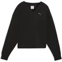 Puma Damen Sweatshirt ESS ELEVATED Comfort V-neck Crew DK
