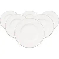 Villeroy & Boch Brotteller "Brotteller Anmut Platinum No.1 ø 16,4 cm 6er Set weiß"