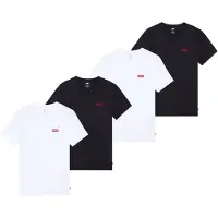 Levi's T-Shirt "T-Shirt The Graphic Tee 4 Pack 4er Pack", Herren, Gr. XXL, bunt (schwarz, weiß), Obermaterial: 100% Baumwolle CO., Shirts T-Shirt