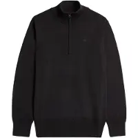 G-Star Sweatshirt "Strickpullover Premium Core Half Zip Knit", Herren, Gr. L, schwarz, Obermaterial: 100% Wolle mw., Sweatshirts Sweatshirt