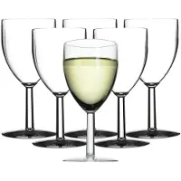 Mepal Kunststoff-Weißweingläser SAN 200 ml 6er Set