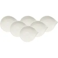 Villeroy & Boch Untertasse "Frühstücksuntertassen Flow 21 x 18 cm 6er Set weiß"
