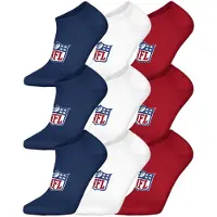 NFL Unisex Sneaker-Socken, 9er Pack - Shield 9Pack Sneaker Socks, Logo, Baumwollmischung