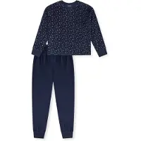 Schiesser Schlafanzug "Pyjama", Jungen, Gr. 140, bunt (dunkelblau), Obermaterial: 75% Baumwolle CO. 25% Polyester PES., Homewear-Sets Schlafanzug