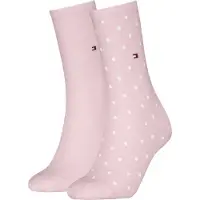 Tommy Hilfiger Socken "TH WOMEN SOCK DOT 2P" 2 Paar, 2 Paar tlg. mit feinem Rippenbündchen und Logostickerei