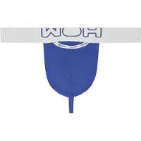 WOH String "String Sexy Fun G-String 1er Pack", Herren, Gr. L, blau, Obermaterial: 95% Baumwolle CO. 5% Elasthan EL., Unterhosen String