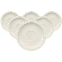 Villeroy & Boch Untertasse "Espressountertassen Manoir ø 12,2 cm 6er Set weiß", weiß, Speiseteller, Untertasse