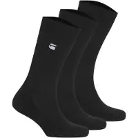 G-Star Socken "SAGE, 3 PACK SOCKS", Herren, Gr. 40-43, schwarz (navy), Baumwollmischung, unifarben, elastisch, Socken Socken, unifarben mit Logostickerei