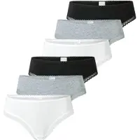 Schiesser Damen Strings, 6er Pack - 6Pack Cheeky String, Stretch Cotton, uni