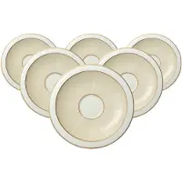 Villeroy & Boch Untertasse "Kaffee-/Teeuntertassen Ivoire ø 16 cm 6er Set weiß-gold"