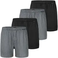 Schiesser Herren Jersey-Boxershorts, 4er Pack - 4Pack Boxershorts, Baumwolle, einfarbig