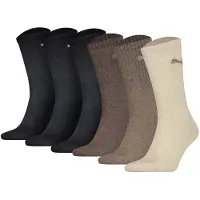 Puma Unisex Sportsocken, 6er Pack - Tennissocken, Crew Sport Socken, einfarbig (2x 3 Paar)