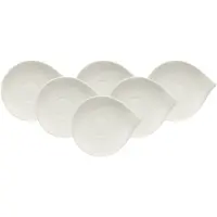 Villeroy & Boch Untertasse "Kaffeeuntertassen Flow 18 x 15 cm 6er Set weiß"