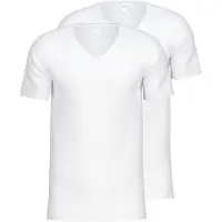 Calida T-Shirt "T-Shirt MEN T-Shirt 2PACK Natural Benefit 2er Pack", Herren, Gr. XL, weiß, Obermaterial: 94% Baumwolle CO. 6% Elasthan EL., Shirts T-Shirt