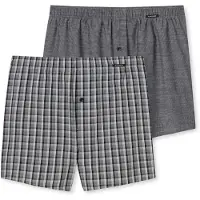Schiesser Herren Web-Boxershorts, 2er Pack - Unterhose, Baumwolle