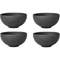 Villeroy & Boch Suppenschüssel Manufacture Rock Black (4-teilig)