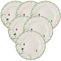 Villeroy & Boch Speiseteller "Speiseteller Colourful Spring ø 27 cm 6er Set bunt"