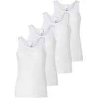 Schiesser Damen Tops, 4er Pack - 4Pack Trägertops, Unterhemd, Stretch Cotton, uni