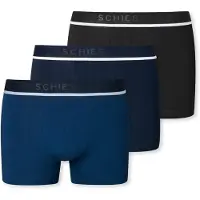 Schiesser Boxer "95/5", Herren, Gr. 4, blau (908, sortiert), Jersey, Obermaterial: 95% Baumwolle, 5% Elasthan, eng, Unterhosen Boxer, mit sportlichem Logo-Webgummibund