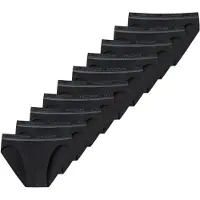 Schiesser Slip UNCOVER BY "Slip UNCOVER Cotton 10PACK 10er Pack", Herren, Gr. 3XL, schwarz, Obermaterial: 95% Baumwolle CO. 5% Elasthan EL., Unterhosen Slip