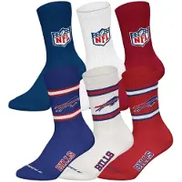 NFL Unisex Socken, 6er Pack - Teams, 6Pack Crew Socks, Football, Logo, Baumwollmischung