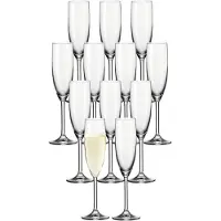 Leonardo Sektglas "Sektglas Daily 200 ml 12er Set transparent", bunt (transparent), Glas, Trinkgefäße, Sektglas