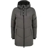 Oxmo OXJunchen Damen Winterjacke Damenjacke Jacke mit Kapuze Eingrifftaschen Reißverschluss Regular fit